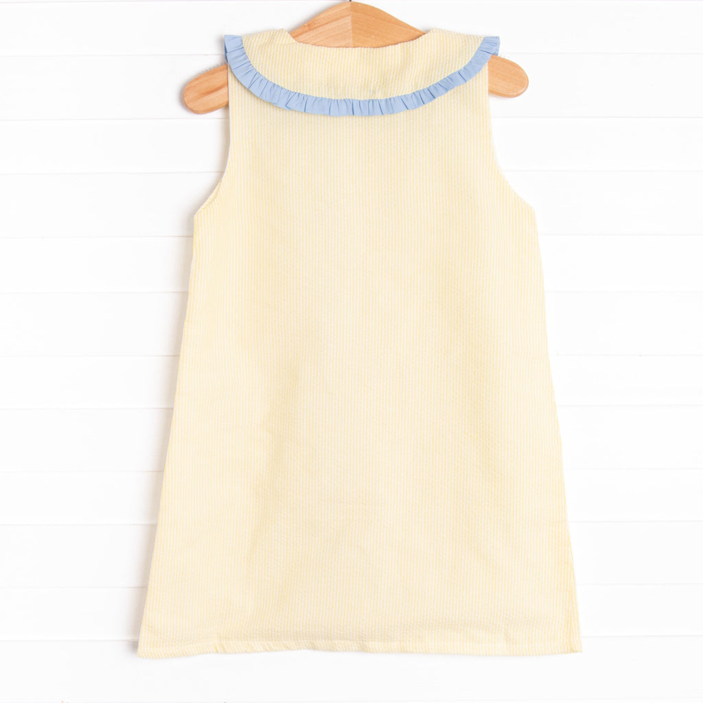 Portland Proper Dress, Yellow Seersucker