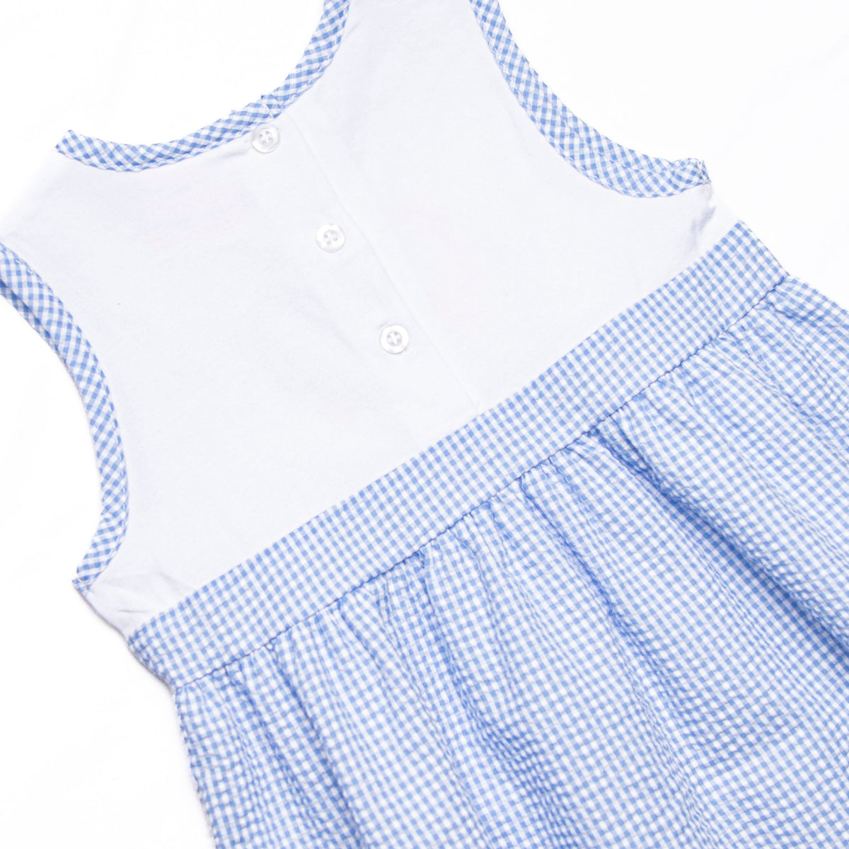 Anything is Popsicle Applique Dress, Blue Gingham