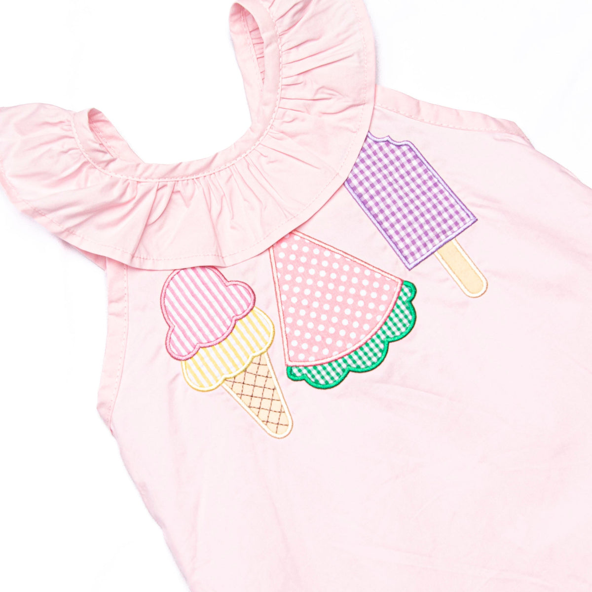 Peace, Love, and Popsicles Ruffle Dress, Pink