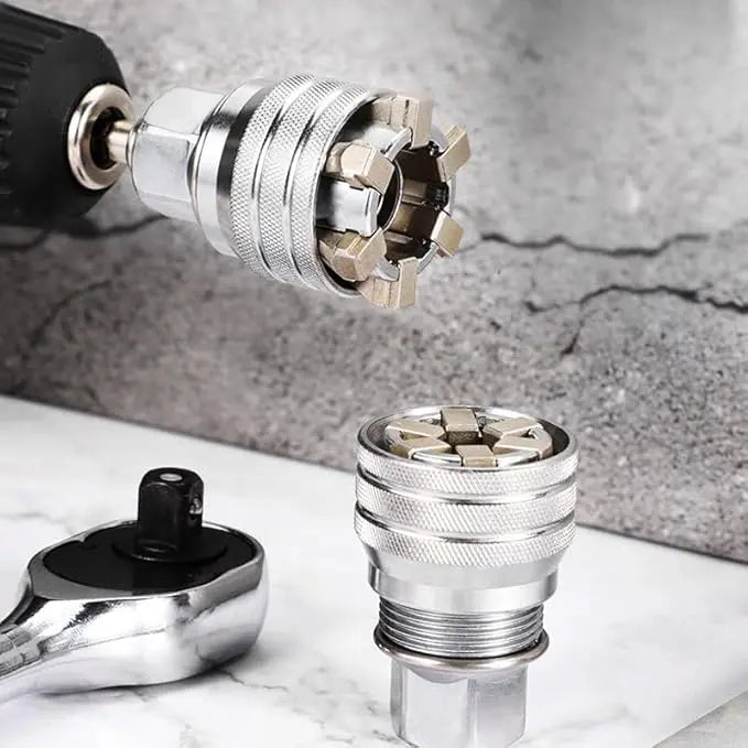 Multi-Function Universal Socket Wrench Tool - Universal Maintenance Tool, Adjustable Universal Socket Wrench, Universal Socket Tool for 3/8 Drive Ratchet Torque Wrench & Power Drill