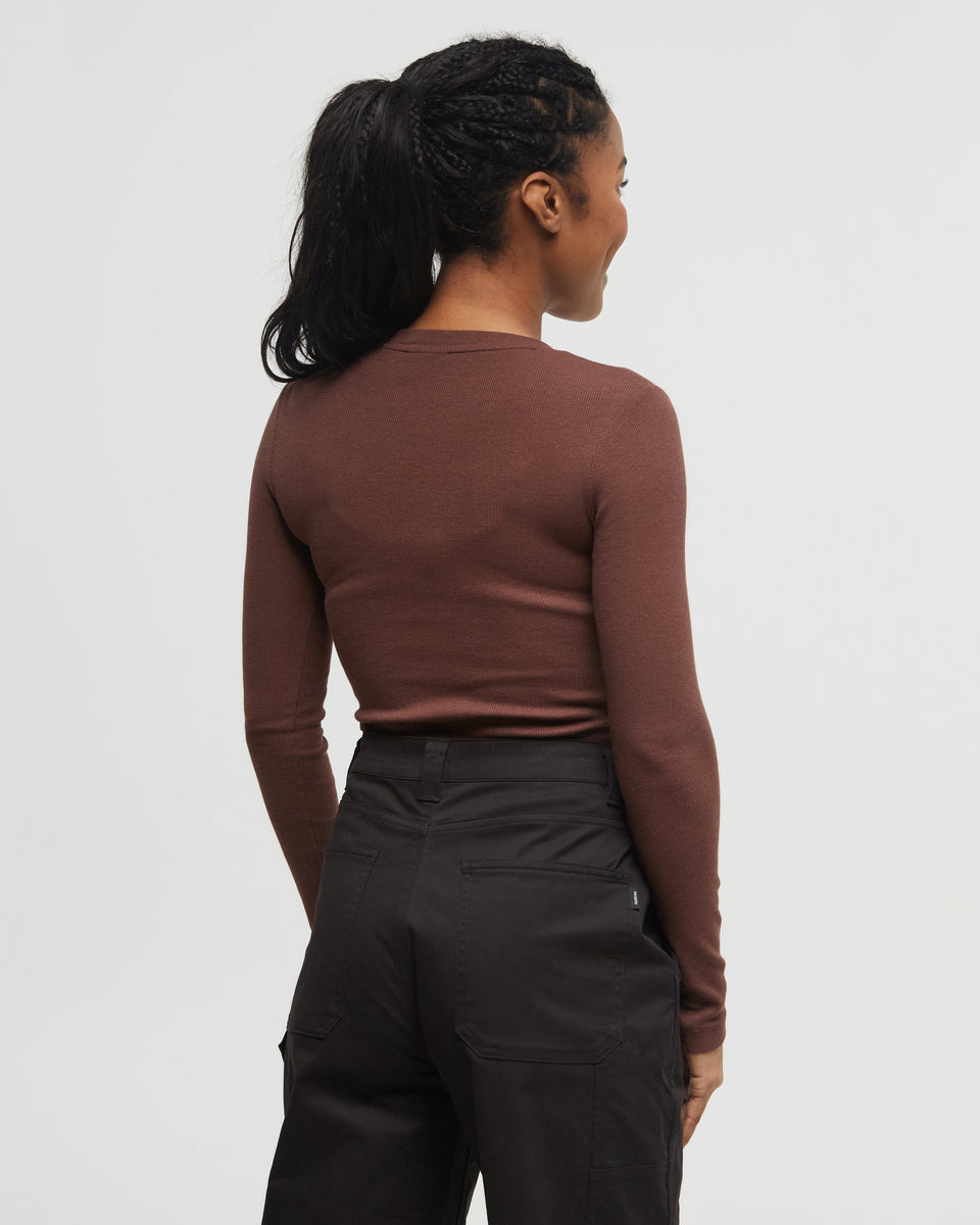 Rib Snap Placket Henley