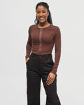 Rib Snap Placket Henley